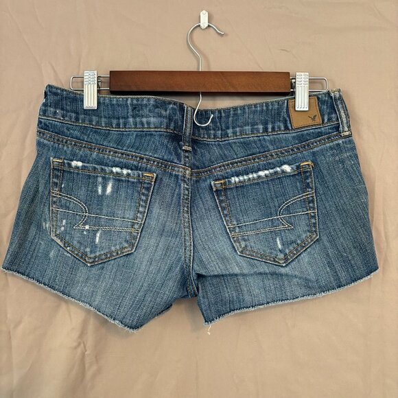 American Eagle Cut Off Jean Shorts Distressed Size 4 Women's - Picture 4 of 7